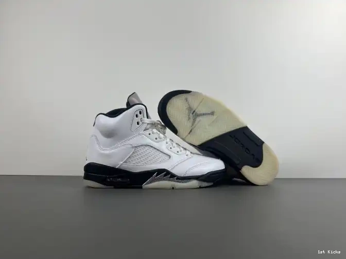1st Kicks Shoes 5 AIR BLACK' DD0587-110 'WHITE JORDAN RETRO 0611